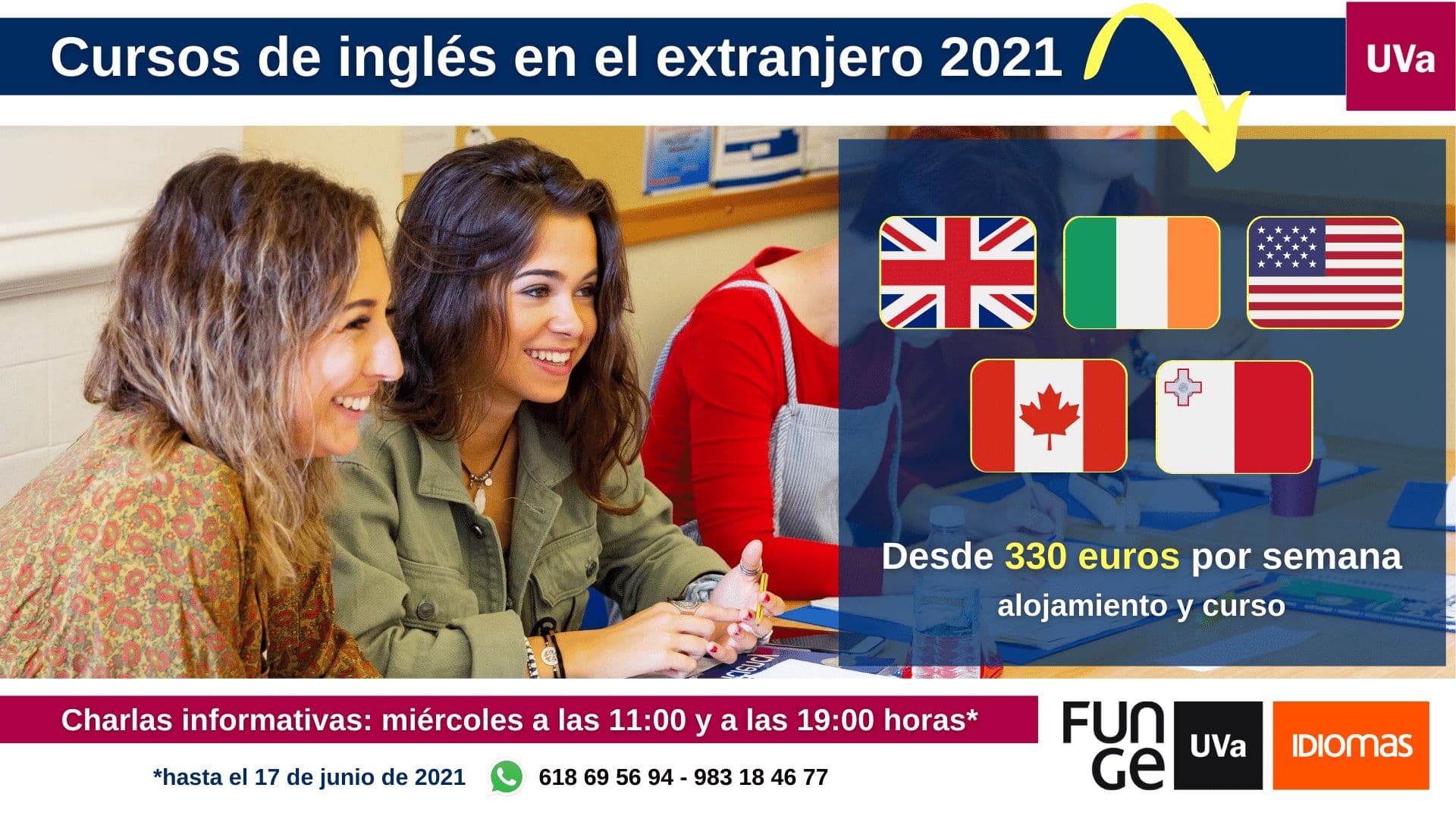 Cursos de ingles online centros extranjero Centro de Idiomas UVa 2021